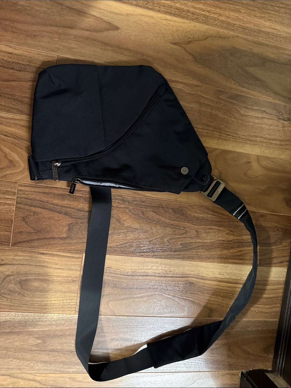 Compact Black Crossbody Sling Bag for Women - Everyday Hands-Free Carry